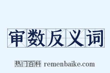 审数反义词是什么意思的图片